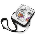 Hipster Beagle With Glasses Print Rectangular Crossbody Bag