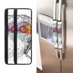 Hipster Beagle With Glasses Print Refrigerator Handle Covers