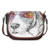 Hipster Beagle With Glasses Print Saddle Bag
