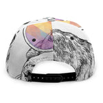 Hipster Beagle With Glasses Print Snapback Cap