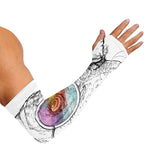 Hipster Beagle With Glasses Print Sun Protection Arm Sleeves