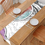 Hipster Beagle With Glasses Print Table Runner