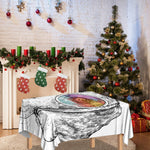 Hipster Beagle With Glasses Print Tablecloth