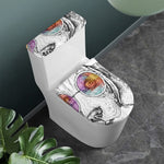 Hipster Beagle With Glasses Print Toilet Lid And Tank Cover Set