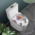 Hipster Beagle With Glasses Print Toilet Lid Cover
