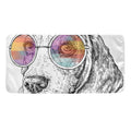Hipster Beagle With Glasses Print Towel