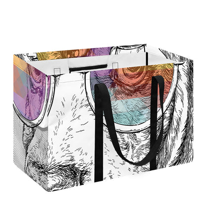 Hipster Beagle With Glasses Print Utility Tote Bag