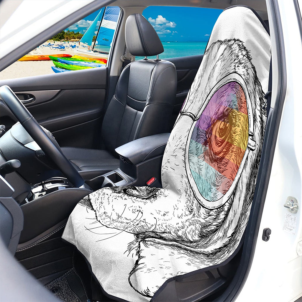 Hipster Beagle With Glasses Print Waterproof Car Seat Cover