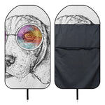 Hipster Beagle With Glasses Print Waterproof Car Seat Cover