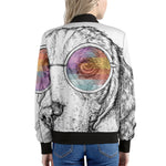 Hipster Beagle With Glasses Print Women's Bomber Jacket