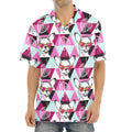 Hipster Chihuahua Pattern Print Aloha Shirt