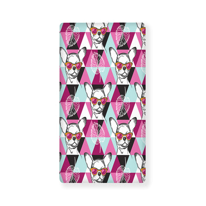 Hipster Chihuahua Pattern Print Baby Crib Sheet