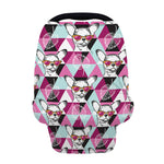 Hipster Chihuahua Pattern Print Baby Seat Cover