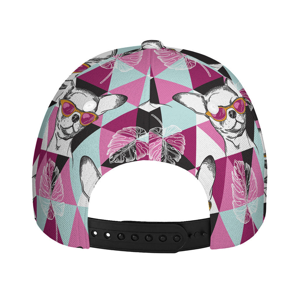 Hipster Chihuahua Pattern Print Baseball Cap