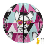Hipster Chihuahua Pattern Print Basketball