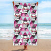 Hipster Chihuahua Pattern Print Beach Towel