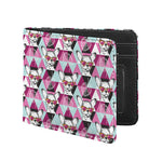Hipster Chihuahua Pattern Print Bifold Wallet