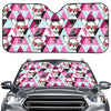 Hipster Chihuahua Pattern Print Car Windshield Sun Shade