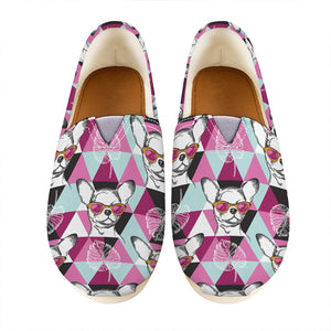 Hipster Chihuahua Pattern Print Casual Shoes