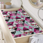 Hipster Chihuahua Pattern Print Changing Pad Cover