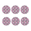 Hipster Chihuahua Pattern Print Coaster Set