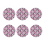 Hipster Chihuahua Pattern Print Coaster Set