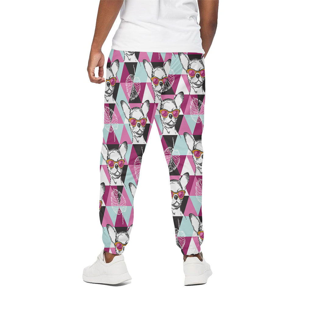 Hipster Chihuahua Pattern Print Cotton Pants