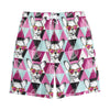 Hipster Chihuahua Pattern Print Cotton Shorts