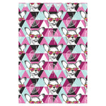 Hipster Chihuahua Pattern Print Curtain