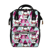 Hipster Chihuahua Pattern Print Diaper Bag