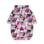 Hipster Chihuahua Pattern Print Dog Zip Up Hoodie