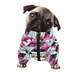 Hipster Chihuahua Pattern Print Dog Zip Up Jacket