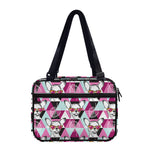 Hipster Chihuahua Pattern Print Double Strap Bible Bag