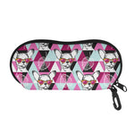 Hipster Chihuahua Pattern Print Glasses Case