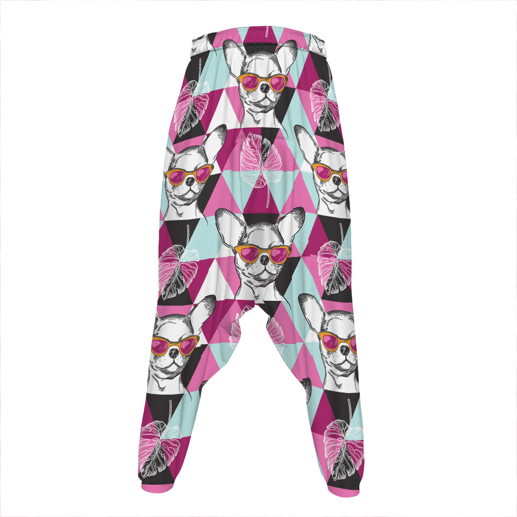 Hipster Chihuahua Pattern Print Hammer Pants