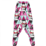 Hipster Chihuahua Pattern Print Hammer Pants