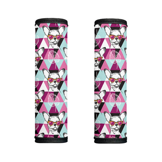 Hipster Chihuahua Pattern Print Handle Covers