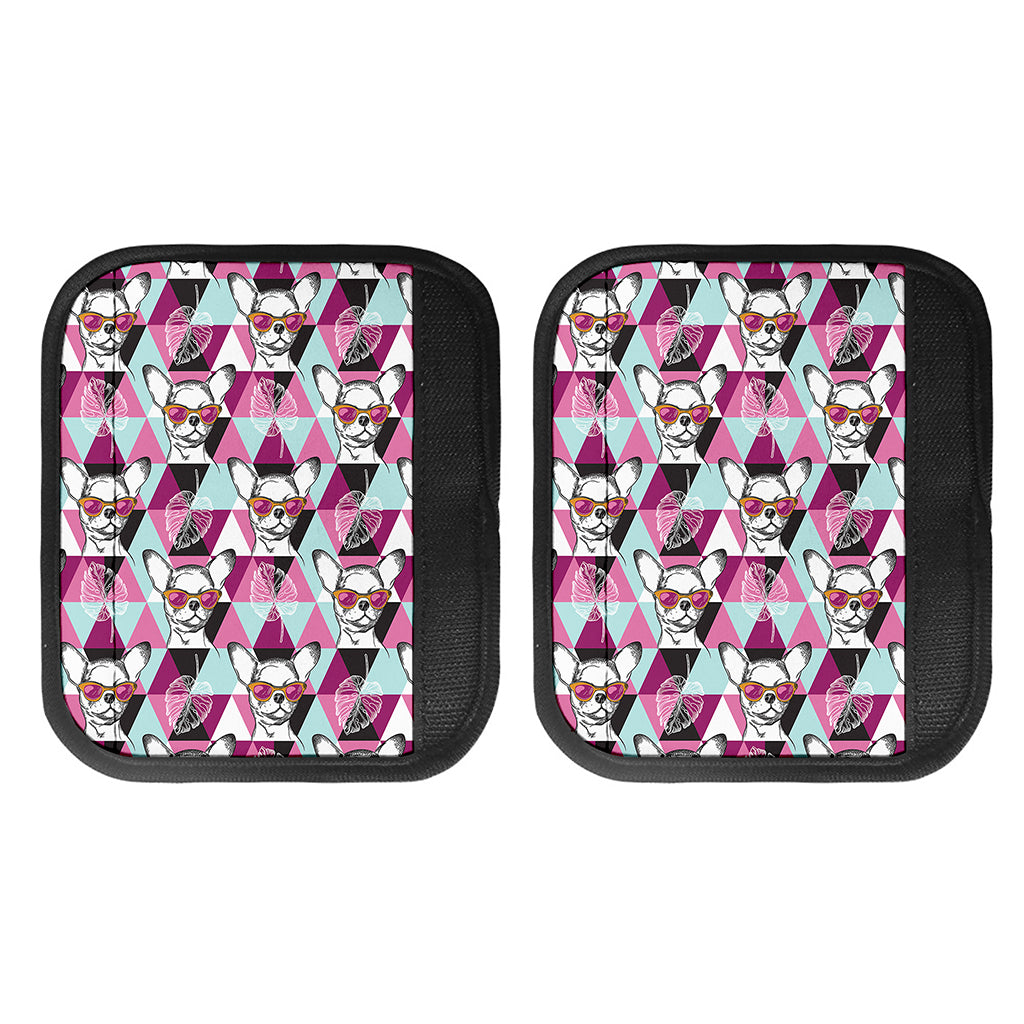 Hipster Chihuahua Pattern Print Handle Covers