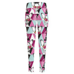 Hipster Chihuahua Pattern Print High-Waisted Pocket Leggings