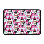Hipster Chihuahua Pattern Print Kitchen Mat