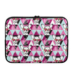 Hipster Chihuahua Pattern Print Laptop Sleeve