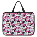 Hipster Chihuahua Pattern Print Laptop Sleeve With Handle