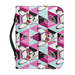 Hipster Chihuahua Pattern Print Leather Bible Cover