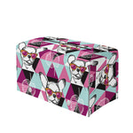 Hipster Chihuahua Pattern Print Leather Tissue Box Cover