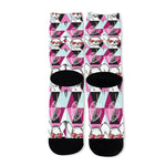 Hipster Chihuahua Pattern Print Long Socks