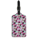 Hipster Chihuahua Pattern Print Luggage Tag