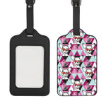 Hipster Chihuahua Pattern Print Luggage Tag