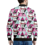 Hipster Chihuahua Pattern Print Men's Bomber Jacket