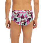 Hipster Chihuahua Pattern Print Men's Briefs