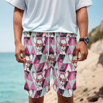 Hipster Chihuahua Pattern Print Men's Cargo Shorts